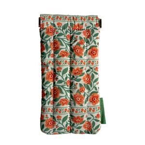 Paper Source Quilted Eyeglass / Sunglass Case (Orange Floral)